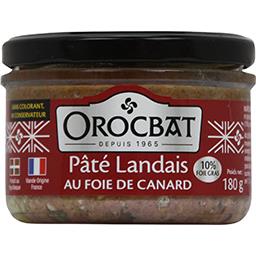 Orocbat Pâté landais au foie de canard le pot de 180 g