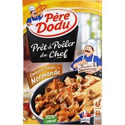 Plat cuisiné émincés poulet Normande Père Dodu