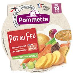 Pot au feu avec + de morceaux, dès 18 mois, l'assiette de 260 g Pot au feu avec + de morceaux, dès 18 mois, l'assiette de 260 g,POMMETTE,l'assiette de 260 g