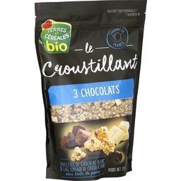 Terres et céréales bio Le Croustillant - Mélange de céréales 3 chocolats BIO le sachet de 375 g