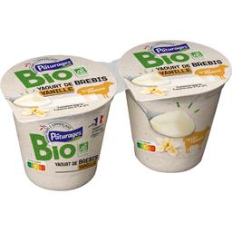 Bio Pâturages Yaourt de brebis vanille BIO les 2 pots de 125 g