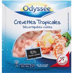 Odyssée Crevettes tropicales décortiquées cuites le sachet de 200 g