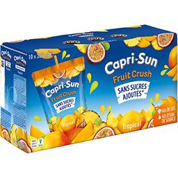 Capri-Sun Fruit Crush - Boisson Tropical sans sucres ajoutés les 10 poches de 200 ml