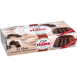 Rians Le Flan chocolat pur beurre de cacao les 2 pots de 115 g