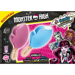 Glaces Monster High vanille saveur framboise/saveur ... la boite de 6 bâtonnets - 360 ml