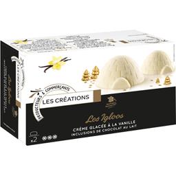 Les Créations Les Igloos crème glacée vanille inclusions chocolat ... la boite de 2 - 130 g