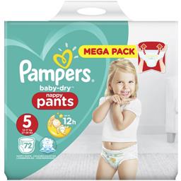Pampers - Baby Dry Pants - Couches-culottes Taille 5 (12-17 kg) - Mega Pack (x72 culottes) - 