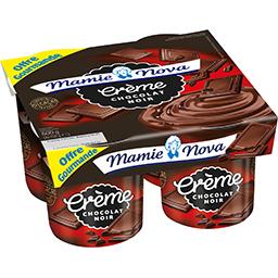 Mamie Nova Dessert lacté crème chocolat noir les 4 pots de 150 g