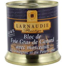 Larnaudie Bloc de foie gras de canard avec morceaux Armagnac p... la boite de 190 g