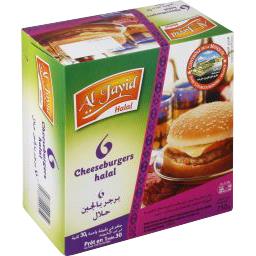 Cheeseburger halal Cheeseburger halal,Al Jayid,les 6 cheeseburgers - 750g