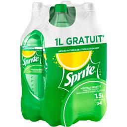 Sprite soda arômes naturels de citron-citron vert les 4 bouteilles de 1,5 l  - Tous les produits autres sodas, limonades & tonics - Prixing
