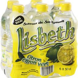 Lisbeth Boisson à l'eau de source aromatisée citron citron v... les 6 bouteilles de 50 cl