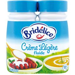 Crème légère fluide Crème légère fluide ,BRIDELICE,les 2 bouteilles de 20cl