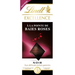 Lindt Excellence - Chocolat noir à la pointe de baies rose... la tablette de 100 g