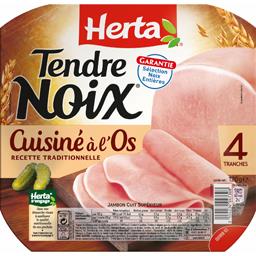Tendre Noix cuisiné à l'os Tendre Noix cuisiné à l'os,HERTA,la barquette de 4 tranches - 120g