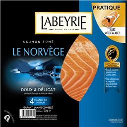 Labeyrie Saumon fumé Norvège le paquet de 4 tranches - 130 g
