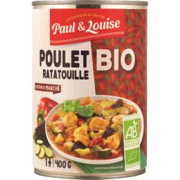 Paul & louise Poulet ratatouille BIO la boite de 400 g