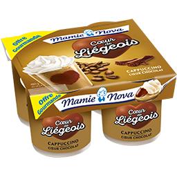 Mamie Nova Gourmand - Cœur de Liégeois vanille cœur caramel beu... les 4 pots de 120 g