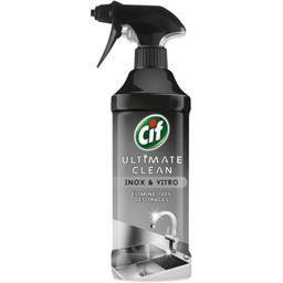 Cif Ultimate Clean - Nettoyant ménager inox & vitro le spray de 435 ml