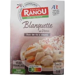 Blanquette de veau et son riz cuisiné Blanquette de veau et son riz cuisiné,MONIQUE RANOU,la barquette de 330 g
