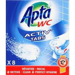 WC - Tablette WC Activ' Tabs détartre nettoie, les 8 tablettes de 20 g WC - Tablette WC Activ' Tabs détartre nettoie, les 8 tablettes de 20 g,APTA,les 8 tablettes de 20 g