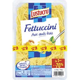 Lustucru Fettuccini aux œufs frais le lot de 2 barquettes de 350 g