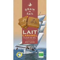 Tablette chocolat Lait et caramel fleur de sel 100g Grain de sail