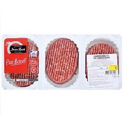 6 hamburguers com 15% matéria gorda