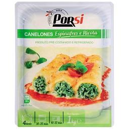 Conelones recheados com espinafres e queijo ricota