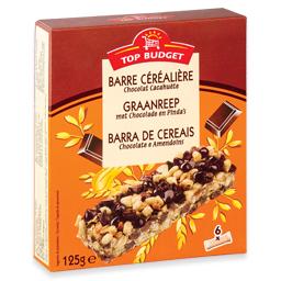 Barras de cereais, chocolate/amendoim