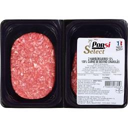 2 hamburguers de bovino charolês 12% matéria gorda